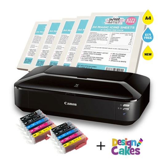 Cake Printer, Tårtskrivare, Ätbart Patroner, Ätbart bläck, Ätbart färg, Edible ink, Edible Ink for Canon IX 6850,Edible paper, Edible Sheets, Cake Topper,  Icing Sheets, Frosting Sheets